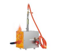 VEVOR Horno de Forja Portátil, Fragua de Gas Propano, 1 Quemador, 1427 ℃, Horno de Fusión de Acero Inoxidable, Gran Capacidad, Herramientas de Forja para Herrería Joyería Fabricación de Cuchillos