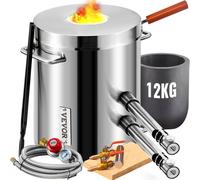 VEVOR Forja de Propano de Acero Inoxidable 12 KG Kit de Horno de Fusión de Metales Temperatura Máxima de 1482 °C Horno de Fundición de Propano 30 PSI Juego de Forja para Cobre, Aluminio, Oro, Plata