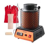 VEVOR Horno de Fusión de Oro Digital, con Crisol Cerámico de 3 kg, 1350 W, máx. 1150 ℃, Kit de Horno de Fusión de Metales para Fabricación de Joyas, Lingotes y Componentes Metálicos, Color Negro
