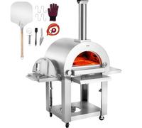 VEVOR Horno de pizza de combustible dual para uso al aire libre, horno de pizza portátil de 22", horno de pizza para exteriores alimentado con pellets y gas con piedra de pizza de cordierita espesa