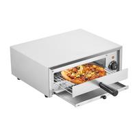 VEVOR Horno de Pizza Eléctrico 1500 W con Bandeja Extraíble 500 x 380 x 190 mm
