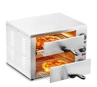 VEVOR Horno de Pizza Eléctrico para Encimeras, 1700 W, con Control de Temperatura y Temporizador, Horneado Uniforme y Fácil Limpieza, Ideal para Cocinas Comerciales y Domésticas, 477 x 400 x 350 mm