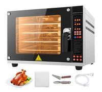 VEVOR Horno Eléctrico de Sobremesa 4.5kW, Horno Sobremesa Conveccion 60 L, Horno Conveccion a Prueba de Explosiones, con 4 Niveles de Bandejas, Horno Tostador Piedra Especial para Cocinar Pizza