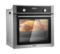 VEVOR Horno Empotrable Horno Eléctrico Individual 59,5cm 76L 9 Funciones 3550W
