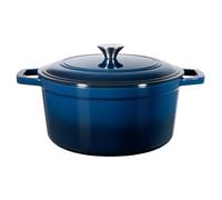 VEVOR Horno Holandés de Hierro Fundido Esmaltado, 5,68 L, para Hornear Pan de Masa Madre, Olla Robusta con Tapa y 2 Asas, Apto hasta 260 °C, Ideal para Cocinar y Freír, 350 x 270 x 190 mm, Azul