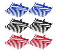 VEVOR Horquilla de Repuesto para Estiércol Eficiente, 6 Unidades, 18 Dientes Angulares, de Plástico Duradero, Ideal para Recoger Heno, Hierba y Estiércol de Establos y Granjas, 400 x 310 x 95 mm