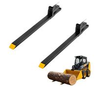 VEVOR Horquillas para Palés de 1814 kg, 1524 mm, Horquillas para Cargadora, con Abrazadera, Puntas Amarillas Fijas y Acero Reforzado para Tractor, Minicargadora, Pala Cargadora, Agricultura y Granja
