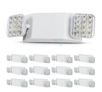 VEVOR - Luz de emergencia (paquete de 12 luces de salida de emergencia, 3 W, cabeza cuadrada ajustable con 2 LED blancos, montaje en techo o pared para cortes de energía, empresas, oficinas, escuelas