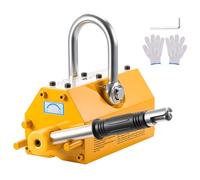 VEVOR Imán de Elevación, Elevador Magnético Permanente de 600 kg de Fuerza de Tracción con Asa de Liberación y Gancho de Acero, Herramienta para Levantar Placas y Tableros de Acero en Polipastos