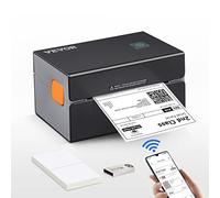 VEVOR Impresora de Etiquetas de Envío Alta Velocidad USB/BT Impresora Térmica de Etiqueta 4x6 300DPI Creador de Etiquetas de Escritorio Compatible con Amazon Ebay Shopify PayPal Etsy para Windows Mac