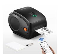 VEVOR Impresora de Etiquetas de Envío Alta Velocidad USB/BT Impresora Térmica de Etiqueta 4x6 300DPI Creador de Etiquetas de Escritorio Compatible con Amazon Ebay PayPal Etsy para Windows Mac Blanco