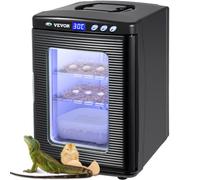 VEVOR Incubadora de huevos de reptil 25L Incubadora de huevos de reptil negro 5-42 ° C Incubadora científica Hatcher Calefacción Pantalla LED para pequeños reptiles