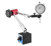 VEVOR Indicador de Cuadrante, con Soporte Magnético Flexible, Precisión de 0,03 mm, Rango de Medición de 0 a 25,4 mm, Graduaciones Claras, Brazo Largo Ajustable, para Configuración de Máquinas