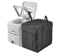 VEVOR Inodoro Portátil para Acampar con Bolsa de Transporte, Tanque de Desechos de 20 L y Tanque de Descarga de 12 L, Presurizado con Botón, a Prueba de Fugas, para Autocaravana, 430 x 340 x 420 mm