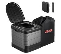 VEVOR Inodoro Portátil Plegable 460 x 425 x 425 mm, Inodoro Portátil para Camping Carga de 150 kg, con Bolsa de Transporte, para Uso Doméstico, Viajes en Autocaravana, Senderismo, Navegación, Coche