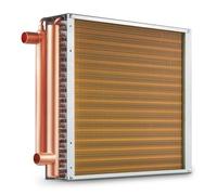 VEVOR Intercambiador de Calor Agua a Aire, con 3 Filas de Puertos de Cobre, Aluminio para Hornos de Madera al Aire Libre, Calefacción y Refrigeración Residencial, 193 Piezas Aletas, 548 x 408 x 92 mm