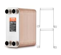 VEVOR Intercambiador de Calor de Cobre/Acero Inoxidable 316 L, Agua a Agua para Calefacción por Suelo, Calentamiento de Agua, Derretimiento de Nieve, Enfriamiento de Cerveza, 301 x 126 x 246 mm