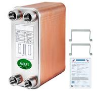 VEVOR Intercambiador de Calor de 60 Placas para La Industria HVAC Industria Láctea / Alimentos / Bebidas para Calefacción Adecuado, Industria de Refrigeración, Etc