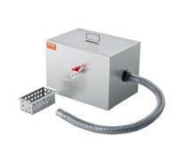 VEVOR Interceptor de Grasa Comercial Separador de Grasa 3,6kg Trampa de Grasa Entrada Lateral Acero Inoxidable Debajo del Fregadero Separador de Agua y Aceite 2,8 GPM para Cocina, Cantina, Restaurante