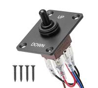 VEVOR Interruptor Basculante 6 Pines, con Inversión de Polaridad(ENCENDIDO-APAGADO-ENCENDIDO), DC 12 V/30 A, AC 250 V/15 A, con Placa de Montaje Vertical y Tapa Impermeable para Maletero de Coche