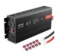 VEVOR Inversor de Corriente de Onda Sinusoidal Modificada 3000 W 12VCC-230VCA Pantalla LCD con 3 Salidas CA 2 Puertos USB 1 Puerto Tipo C 10 Fusibles de Repuesto para Equipos Domésticos de Gran Tamaño