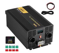 VEVOR Inversor de Onda Sinusoidal Pura, 3000 Vatios, Inversor de Corriente de CC 24 V a CA 230 V, Inversor para Automóvil, con Puerto USB, Pantalla LCD, Control Remoto y Tomas de Corriente de la UE, p