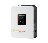 VEVOR Inversor Solar Híbrido de 3000 W, Onda Sinusoidal Pura, Controlador de Carga Solar MPPT Integrado de 80 A, Compatible con Baterías de Plomo-Ácido de Litio, Nivel de Ruido < 50 dB, Blanco