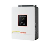 VEVOR Inversor Solar Híbrido de 3000 W, Onda Sinusoidal Pura, Controlador de Carga Solar MPPT Integrado de 80 A, Compatible con Baterías de Plomo-Ácido de Litio, Nivel de Ruido < 50 dB, Blanco
