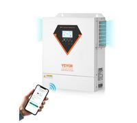 VEVOR Inversor solar híbrido de 3500 W, inversor/cargador de onda sinusoidal pura todo en uno, de 24 V CC a 220/230 V CA monofásico, con controlador solar MPPT de 100 A integrado, para sistemas aislad