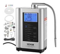 VEVOR Ionizador de Agua PH 3.5-10.5 Purificador de Agua de Ácido Alcalino ORP +500 a -650 mV Electrodo Electrolizador 5 Placas 7 Configuraciones de Agua 8000 L Sistema de Filtración Autolimpiante