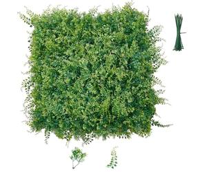 VEVOR Jardín Vertical Artificial 50,8 x 50,8 cm, Panel Decorativo de Pared 12 Unidades, Planta de Estilo Selvático, Pantalla de Privacidad, Decoración para Boda Exterior Interior Terraza Hogar Oficina
