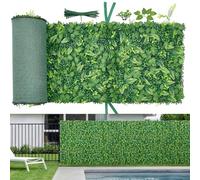 VEVOR Jardín Vertical Artificial 61 x 243,8 cm, Panel Decorativo de Pared 4 Unidades, Hojas de Boj Selváticas, Pantalla de Privacidad, Decoración para Bodas Exterior Interior Terraza Hogar Oficina