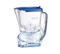 VEVOR Jarra con Filtro de Agua de 9 Tazas con Filtro 5 Etapas, Plástico, con Indicador de Cambio de Filtro, sin BPA, Duración de 3 Meses o 150 L, Reduce la Cal, el Plomo, el Cloro y los Olores