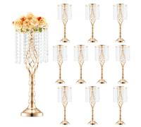 VEVOR Jarrón de Cristal Alto de 55cm para Decoración de Bodas Fiestas 10 Piezas