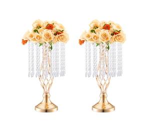 VEVOR Jarrón de Flores de Cristal para Boda Alto de 43 cm Jarrón Urna para Centro de Mesa 20 Piezas Soporte de Flores de Mesa para Decoración de Bodas, Fiestas, Ceremonias, Cumpleaños, Eventos
