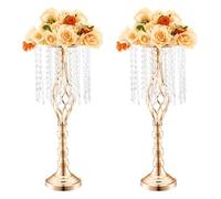 VEVOR Jarrón de Flores de Cristal para Boda Alto de 55 cm Jarrón Urna para Centro de Mesa 2 Piezas Soporte de Flores de Mesa para Decoración de Bodas, Fiestas, Ceremonias, Cumpleaños, Eventos