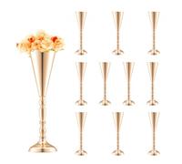 VEVOR Jarrón de Flores para Bodas Alto de 43 cm Forma de Trompeta Jarrón Urna para Centro de Mesa 10 Piezas Soporte de Flores de Mesa para Decoración de Bodas, Fiestas, Ceremonias, Cumpleaños