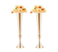 VEVOR Jarrón de Flores para Bodas Alto de 56 cm Forma de Trompeta Jarrón Urna para Centro de Mesa 2 Piezas Soporte de Flores de Mesa para Decoración de Bodas, Fiestas, Ceremonias, Cumpleaños