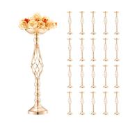 VEVOR Florero de Boda de Metal Dorado 58 cm Soporte Floral para Mesa 20 Piezas