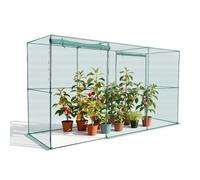 VEVOR Jaula de Cultivo Protectora para Plantas, con Puerta con Cremallera, Resistente al Viento, Cubierta para Bancales Elevados de Exterior, para Jardín, Patio y Césped, 3560 x 1200 x 1940 mm