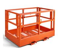 VEVOR Jaula de Seguridad para Montacargas 1817 x 1220 mm, Capacidad de Carga 907 kg, Plataforma de Trabajo de Acero al Carbono para Manipulador Telescópico, Carretilla Elevadora y Trabajo en Altura