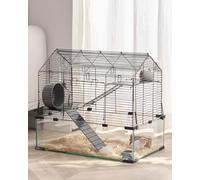 VEVOR Jaula para Hámster 58x38x54 cm Transparente con Visión de 360° Jaula para Animales Pequeños Jaulas Ventiladas con Puerta Frontal Casa Portátil para Hámsteres, Ratas, Conejillos de Indias