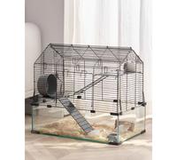 VEVOR Jaula para Hámster 58x38x54 cm Transparente para Roedores, Jerbos, Ratones