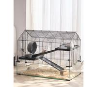 VEVOR Jaula para Hámster 75x44x61 cm Transparente con Visión de 360° Jaula para Animales Pequeños Jaulas Ventiladas con Puerta Frontal Casa Portátil para Hámsteres, Ratas, Conejillos de Indias