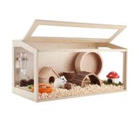 VEVOR Jaula para Hámster de Madera 1018 x 518 x 510 mm Caseta para Roedores | Hábitat para Animales Pequeños, Paneles Acrílicos Transparentes, Puerta Superior, Diseño de Ventilación, Kit de Montaje