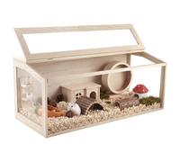 VEVOR Jaula para Hámster de Madera 1220 x 510 x 510 mm Caseta para Roedores | Hábitat para Mascotas Pequeñas, Puerta Superior, Ranuras de Ventilación, Paneles Transparentes, Accesorios de Instalación