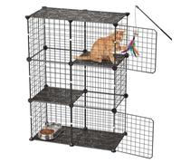 VEVOR Jaula para Mascotas de 3 Niveles 71,1x35,5 x 104,1 cm Casa de Gatos