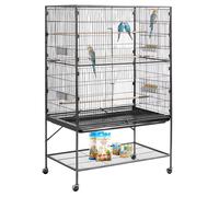 VEVOR Jaula para pájaros, 930 x 580 x 1510 mm, , Jaula de para pájaros de hierro con perchas, Bandeja extraíble y comederos de plástico, para azul, , , , Africano