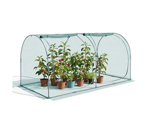VEVOR Jaula Protectora para Cultivos, con Puerta con Cremallera, Resistente al Viento, Cubierta para bancales elevados Exteriores con Estructura, para jardín, Patio y césped, 2489 x 1200 x 1200 mm
