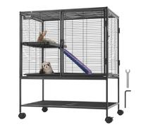 VEVOR Jaula Rodante para Hurones 2 Niveles Metálica para Animales Pequeños 920mm